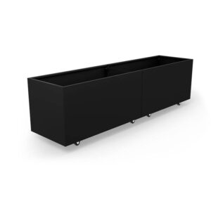 THOR Plantekasse på hjul 160 x 40 x 40 - Black Steel
