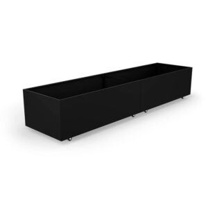 THOR Plantekasse på hjul 240 x 60 x 40 - Black Steel