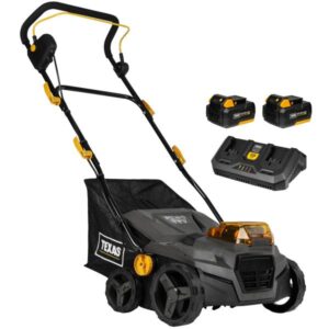 Texas A/S MPX2000 2-i-1 mosfjerner (2x20V) m/2 batterier og lader Plænelufter