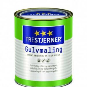 TRESTJERNER Gulvmaling Hvid  0,75 L Halvblank