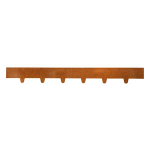 Bedkant med takker H: 13 L: 110 cm - Rustjern