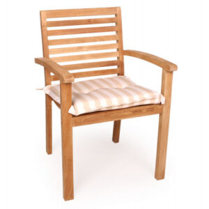 Aston Sædehynde - 45x50 cm Beige-Hvid stribet
