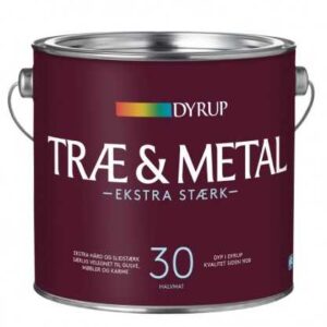 Dyrup Træ & Metal Ekstra Stærk Hvid  2,25 L 30 Halvmat