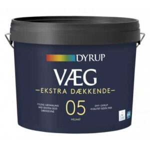 Dyrup Væg Ekstra Dækkende Gl. 5 Hvid  4,5 L