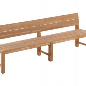 Duncan Plankebænk m/ryglæn - 290 cm