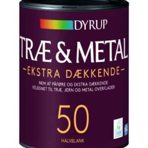 Dyrup Træ & Metal Ekstra Dæk 50 Hvid  0,75 L