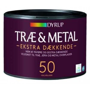 Dyrup Træ & Metal Ekstra Dæk 50 Hvid  0,375 L