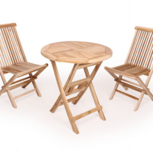 Køln Teak cafesæt - Ø70 cm