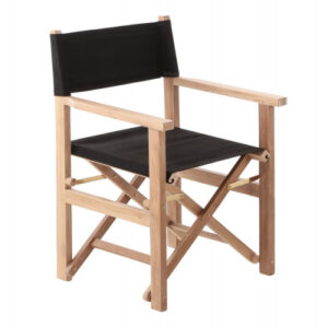 Teak Instruktørstol - Sort